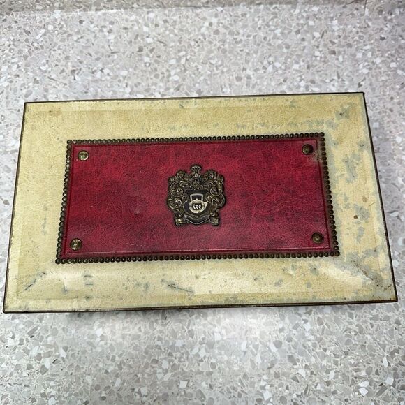 Antique Marke Teekanne Tin Tea Box Storage Canister Mid Century 50's Germany - Picture 2 of 15